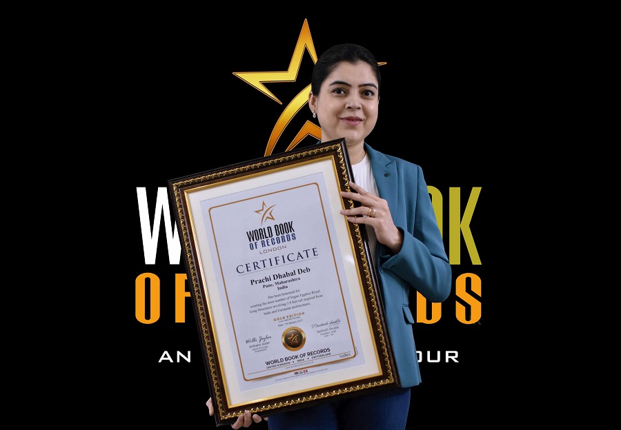 PRACHI DHABAL DEB OF PUNE, MAHARASHTRA, INDIA GETS HONOURED BY WORLD BOOK OF RECORDS – LONDON