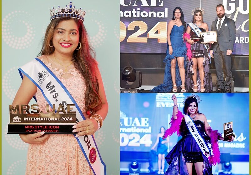 Mumbai Kandivali Girl and Dubai resident PAYAL JHA has been crowned Mrs. UAE International Style Icon in United Arab Emirates.